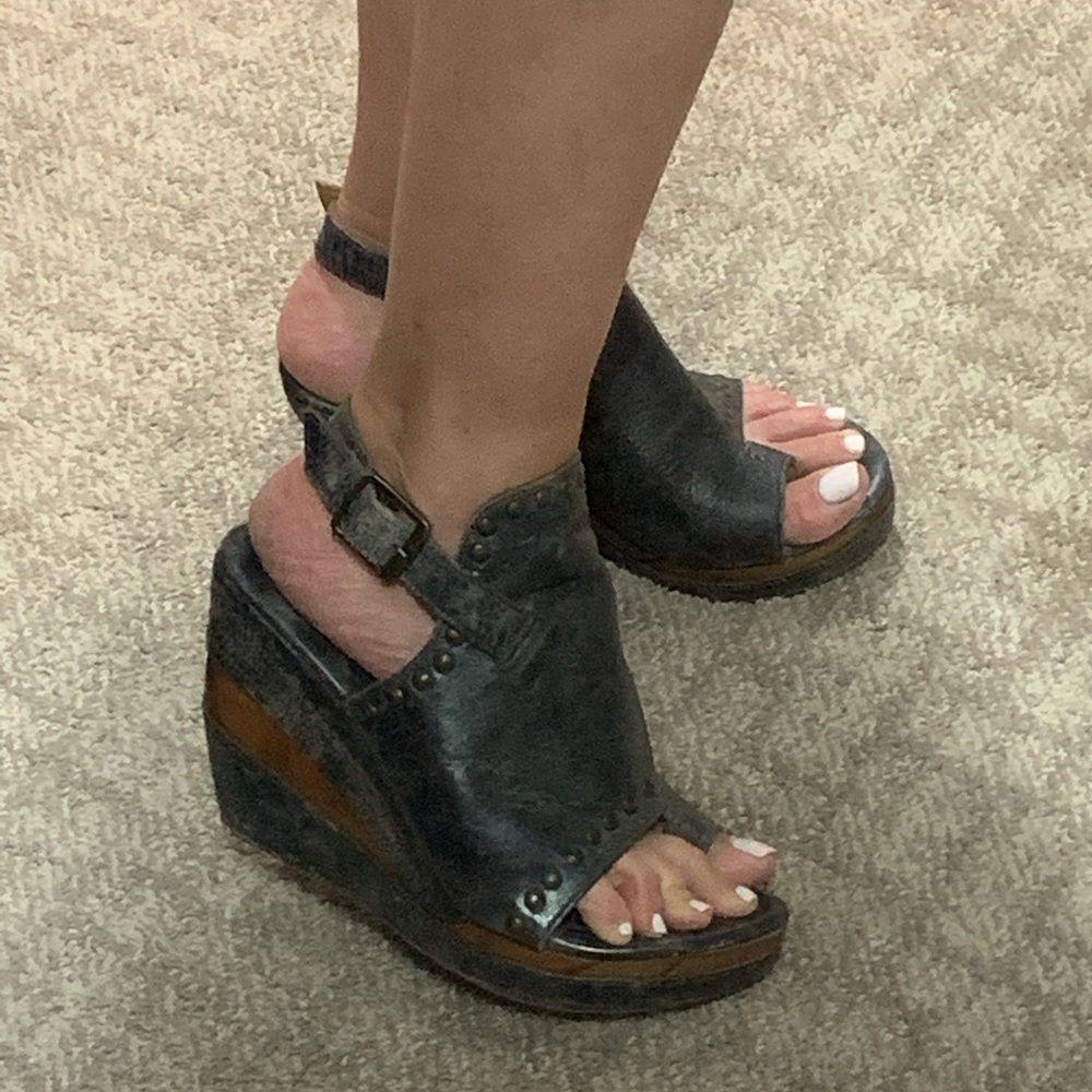 Bed Stu leather distressed grey Steam Punk shoes 9